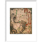 The Tiberius Map print in white frame