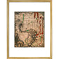 The Tiberius Map print in gold frame