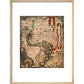The Tiberius Map print in natural frame