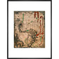 The Tiberius Map print in black frame