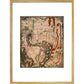 The Tiberius Map print in gold frame