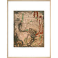The Tiberius Map print in natural frame