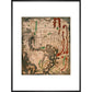 The Tiberius Map print in black frame