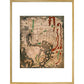 The Tiberius Map print in gold frame