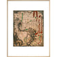 The Tiberius Map print in natural frame