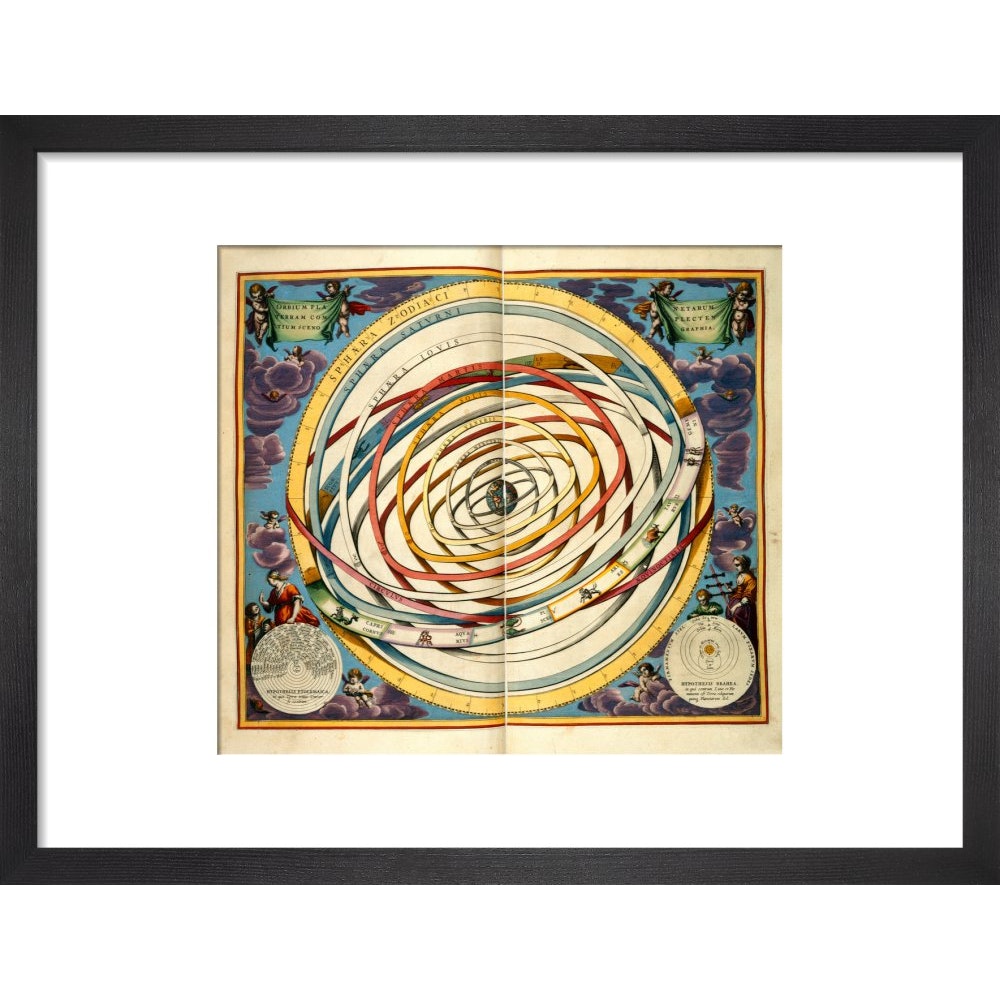 The universe print in black frame