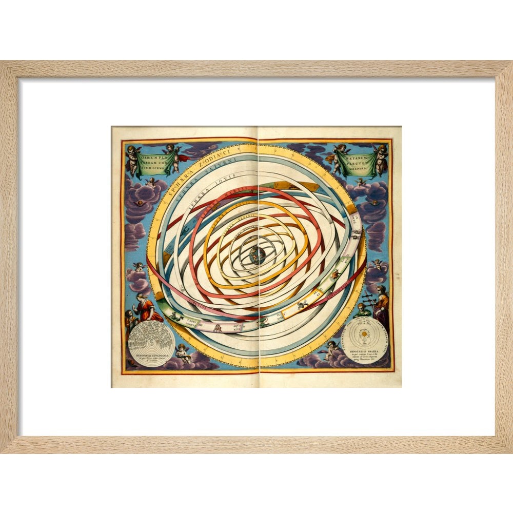 The universe print in natural frame