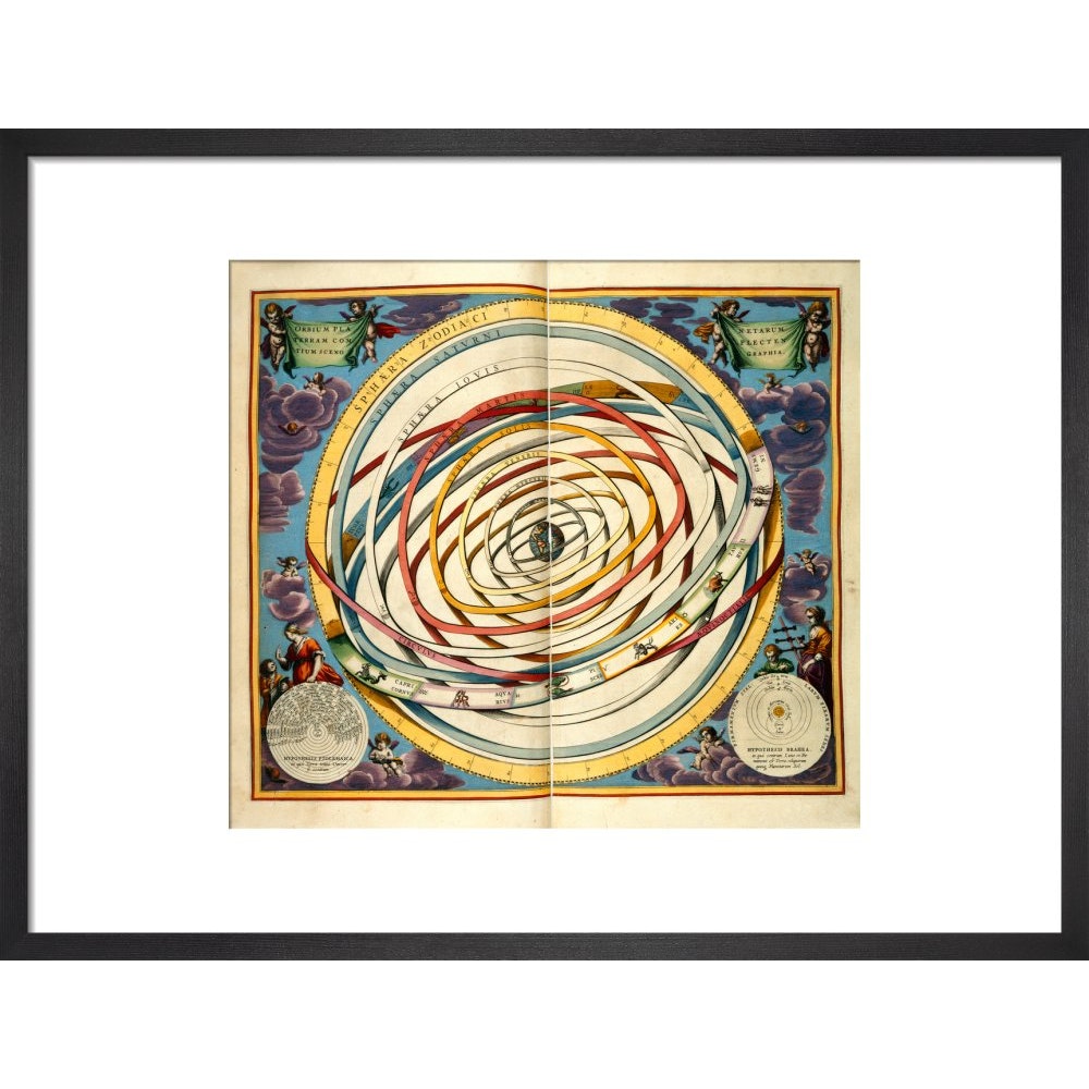 The universe print in black frame