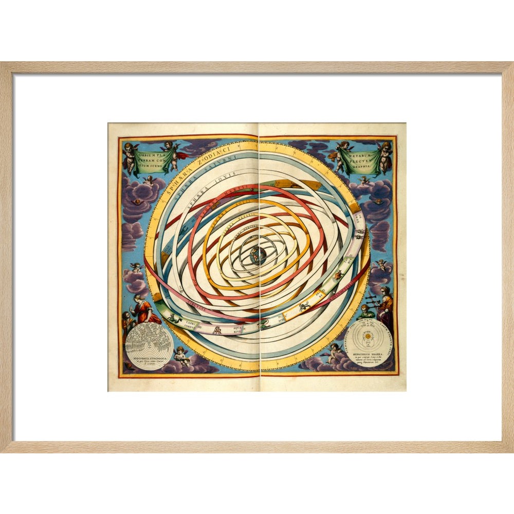 The universe print in natural frame
