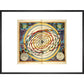 The universe print in black frame