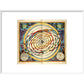 The universe print in white frame