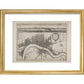 Wenceslaus Hollar's Map of London print in gold frame