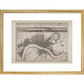 Wenceslaus Hollar's Map of London print in gold frame