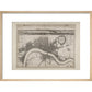 Wenceslaus Hollar's Map of London print in natural frame