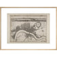 Wenceslaus Hollar's Map of London print in natural frame