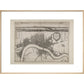 Wenceslaus Hollar's Map of London print in natural frame