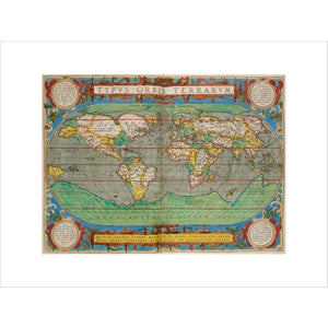World Map (from Theatrum Orbis Terrarum) print unframed