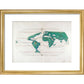 Portolan Atlas World Map print in gold frame