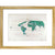 Portolan Atlas World Map print in gold frame