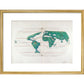 Portolan Atlas World Map print in gold frame