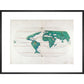 Portolan Atlas World Map print in black frame