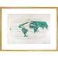 Portolan Atlas World Map print in gold frame