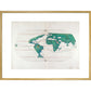 Portolan Atlas World Map print in gold frame